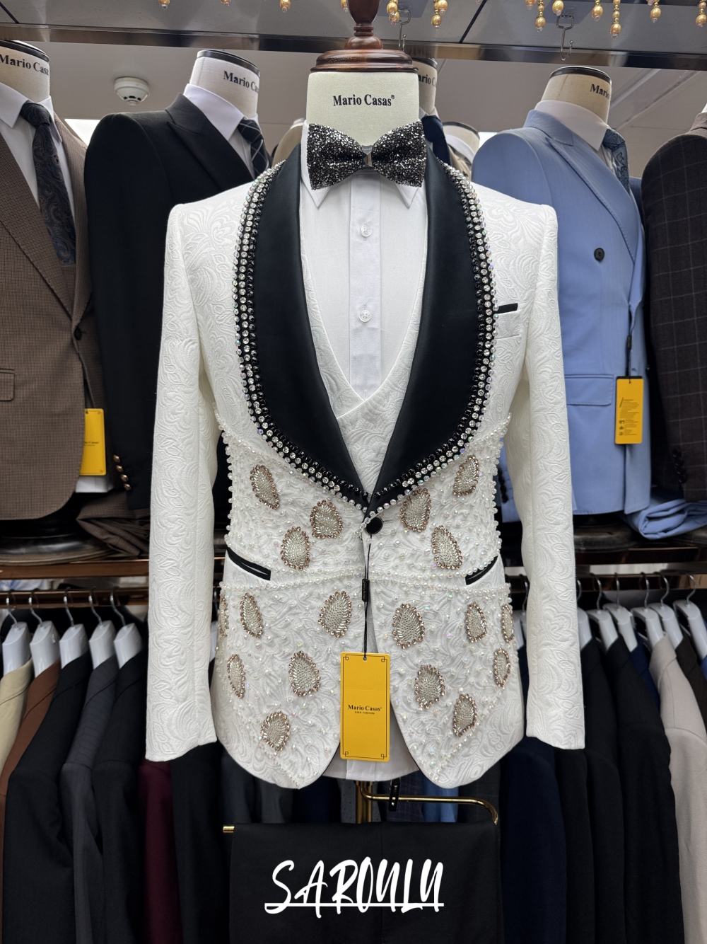 Men Formal Wear Sale - Richly Pearls Beaded Men Suit Exclusive