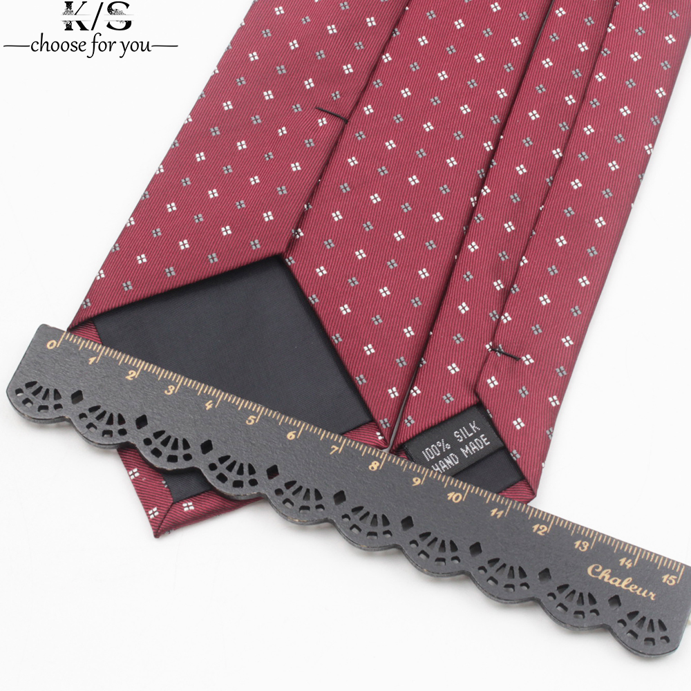 Men's Tie 8cm Stripe Dot Neckt - Men Formal Wear Red recensione e prezzo
