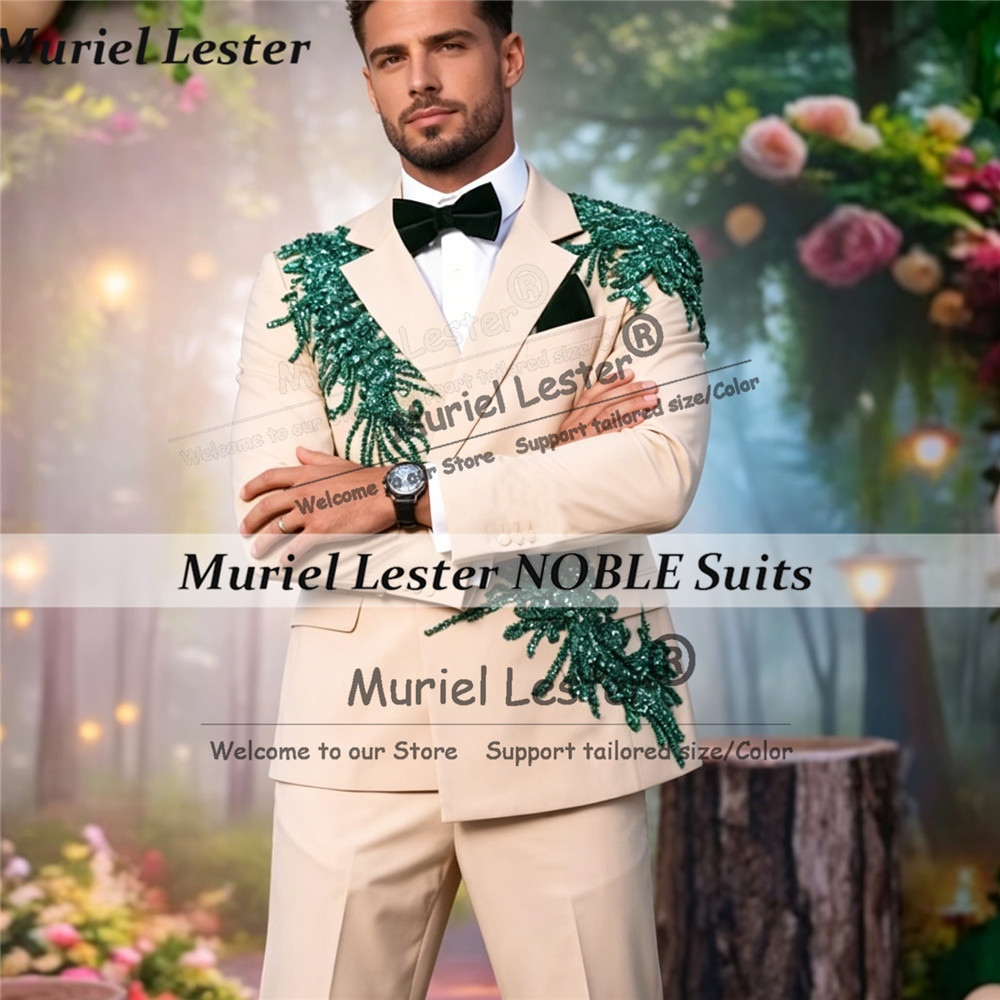 Customized Rhinestone Beaded S - Unique Men'S Formal Wear recensione e prezzo