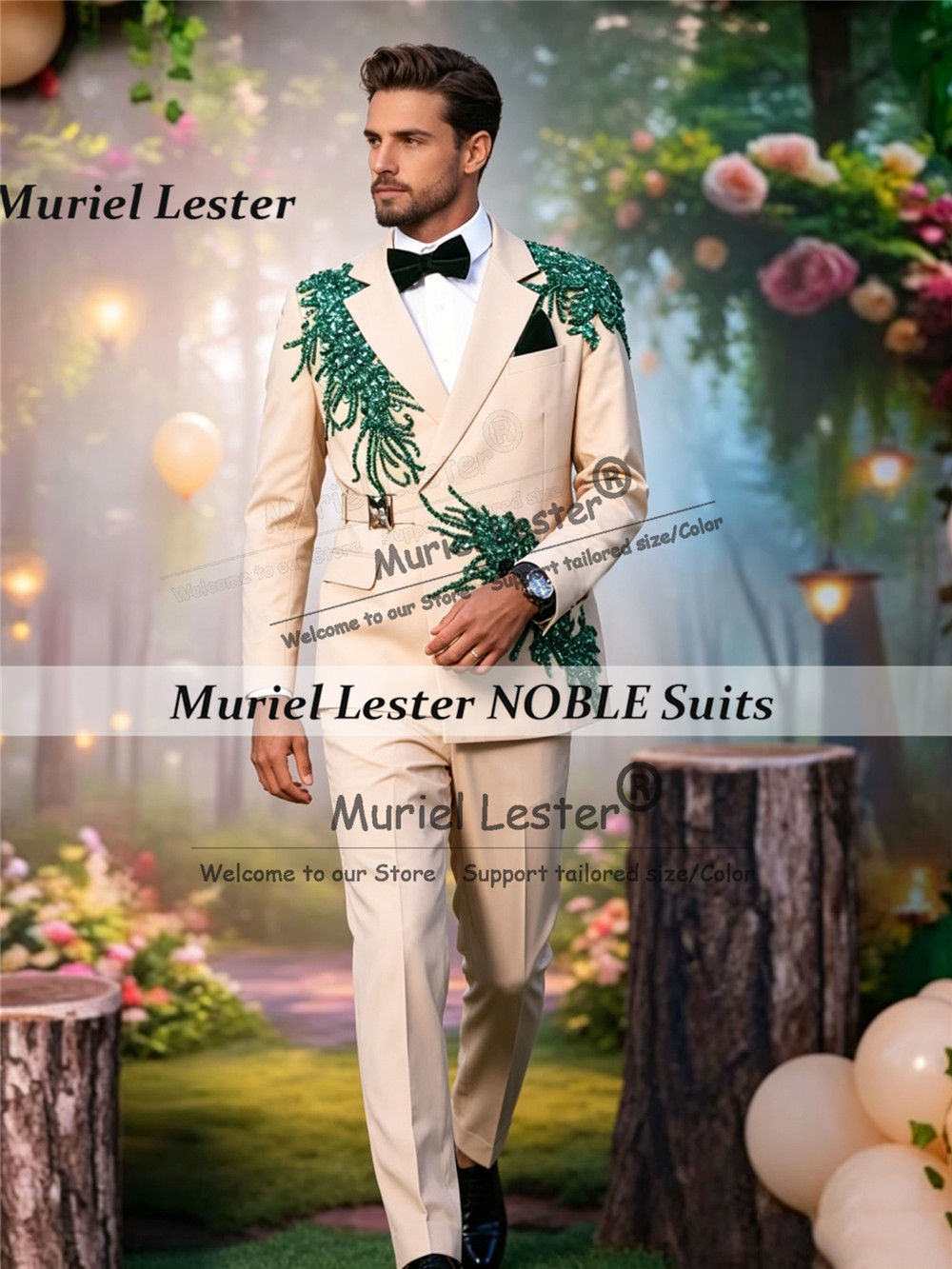 Customized Rhinestone Beaded S - Unique Men'S Formal Wear recensione e prezzo