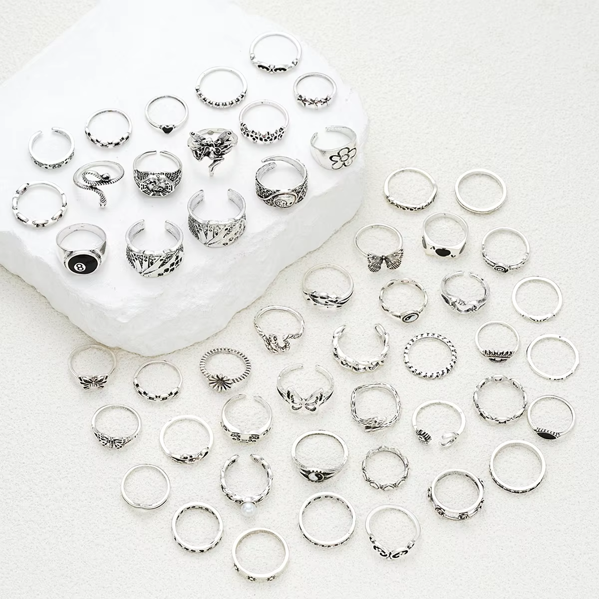 51 Pcs Punk Ring Set For Women - Men'S Gothic Formal Wear recensione e prezzo