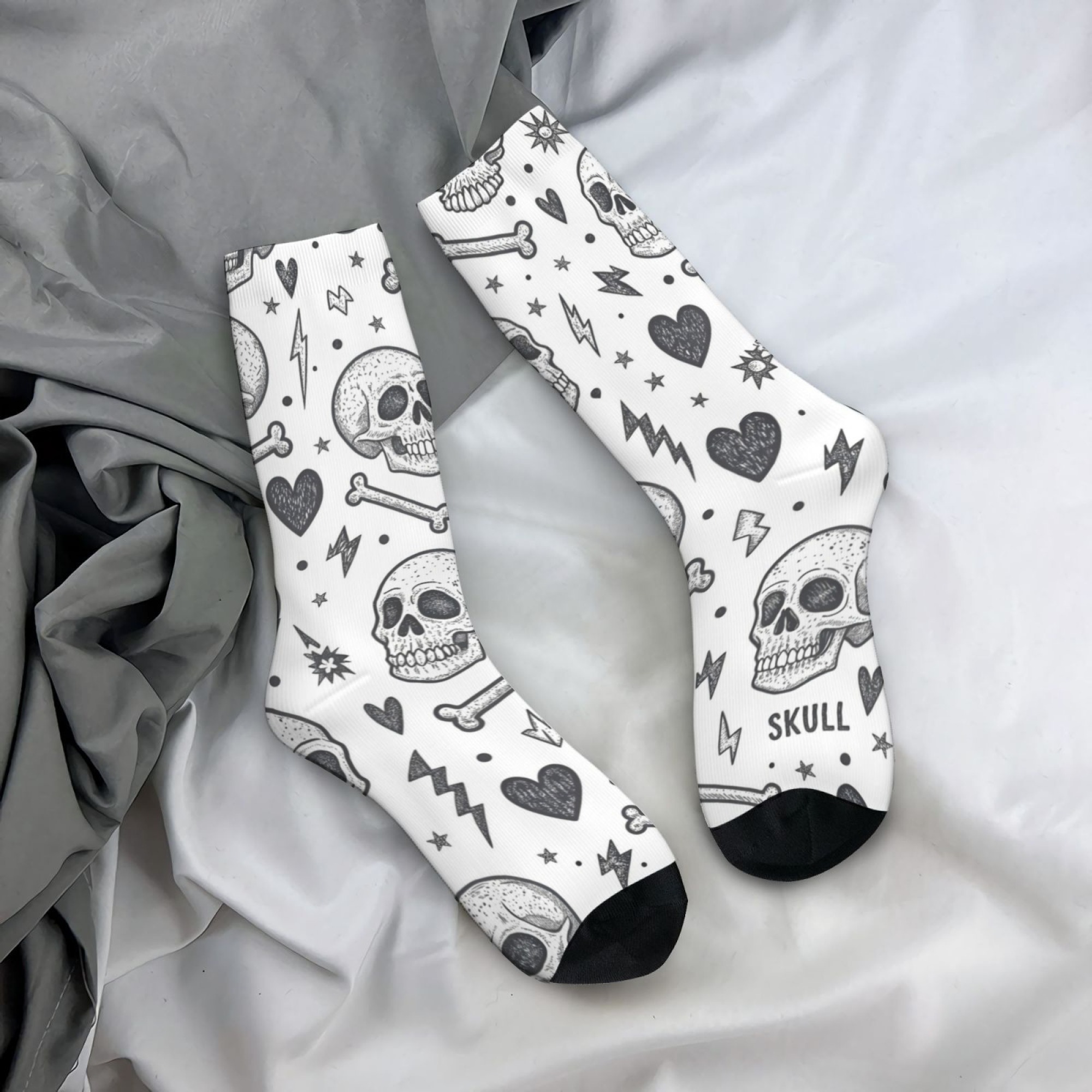 Black White Punk Skull Hand-dr - Men'S Gothic Formal Wear recensione e prezzo