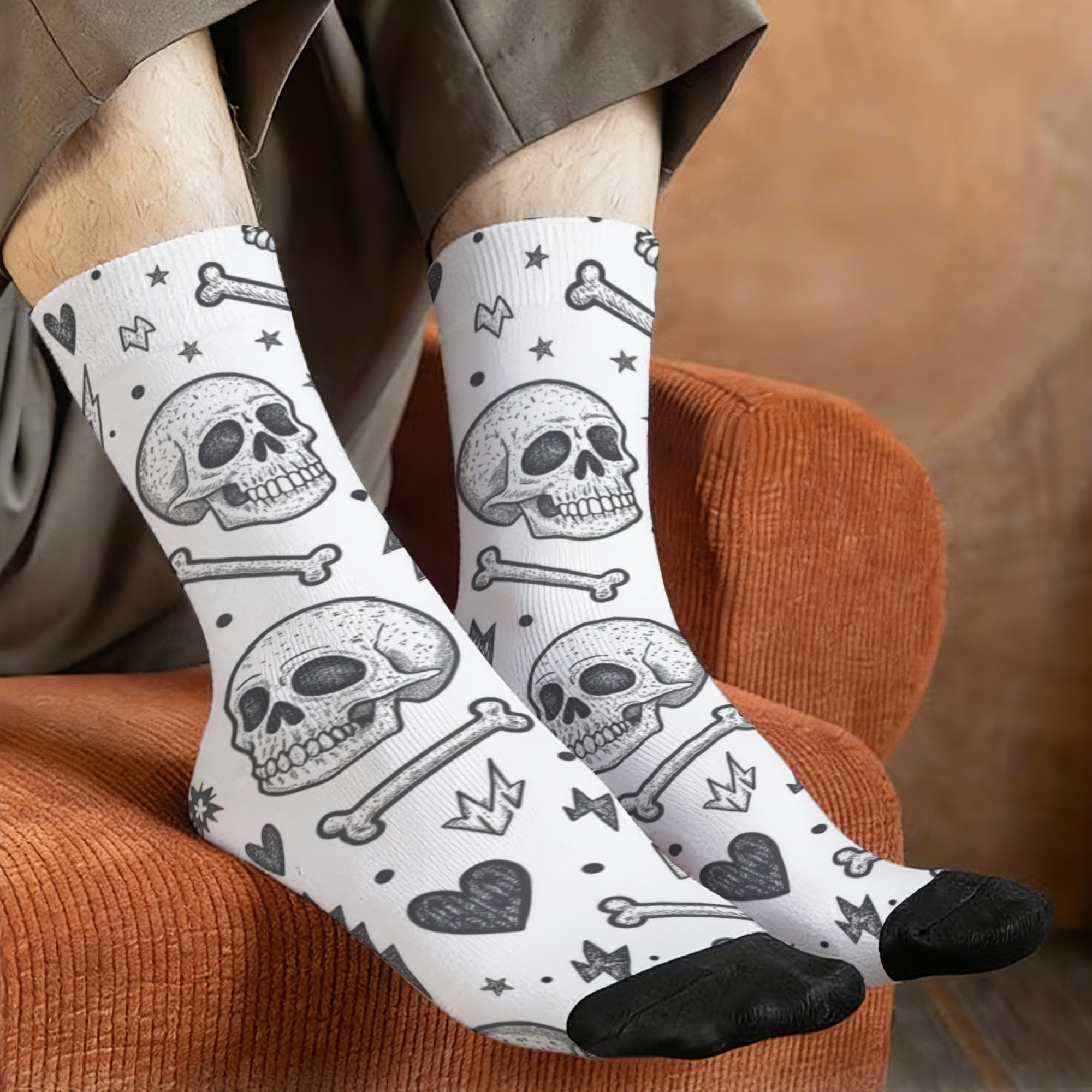 Black White Punk Skull Hand-dr - Men'S Gothic Formal Wear recensione e prezzo