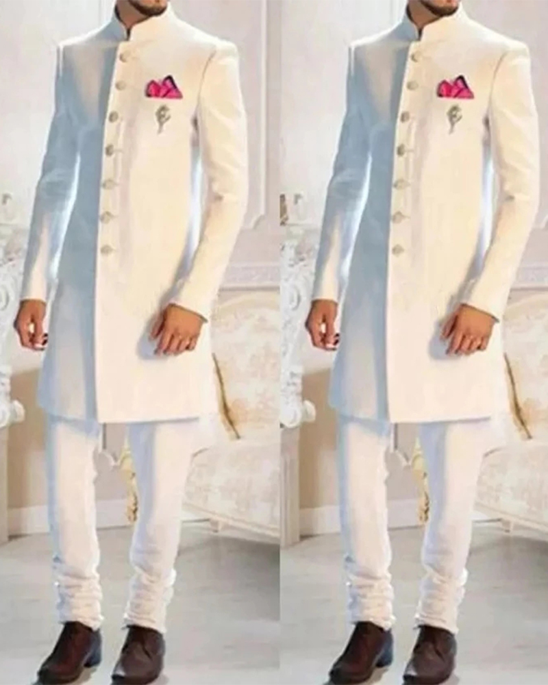 2Pc Fashion Design White Men S - Men Formal Wear Indian recensione e prezzo