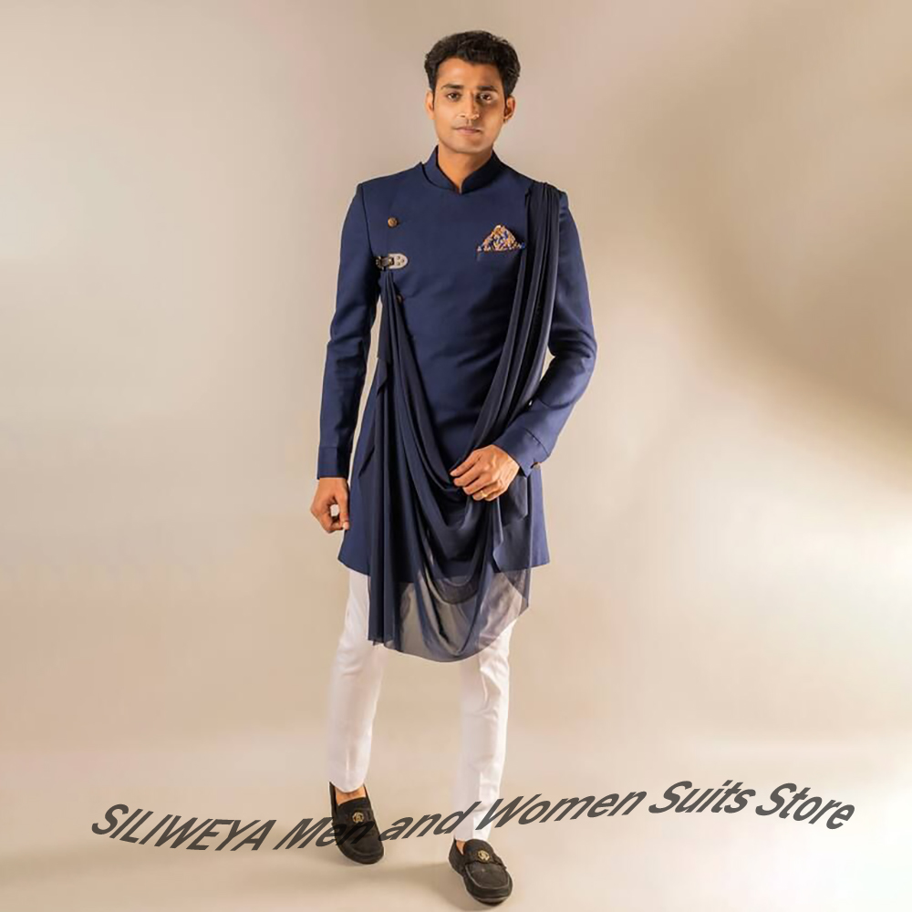 Elegant Men's Navy Blue Indian - Men Formal Wear Indian recensione e prezzo