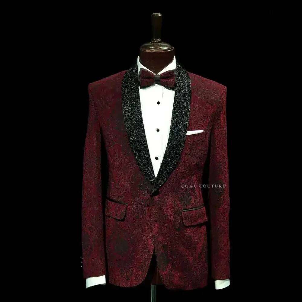 Dark Red Formal Men Suits Jacq - Men Formal Wear Red recensione e prezzo