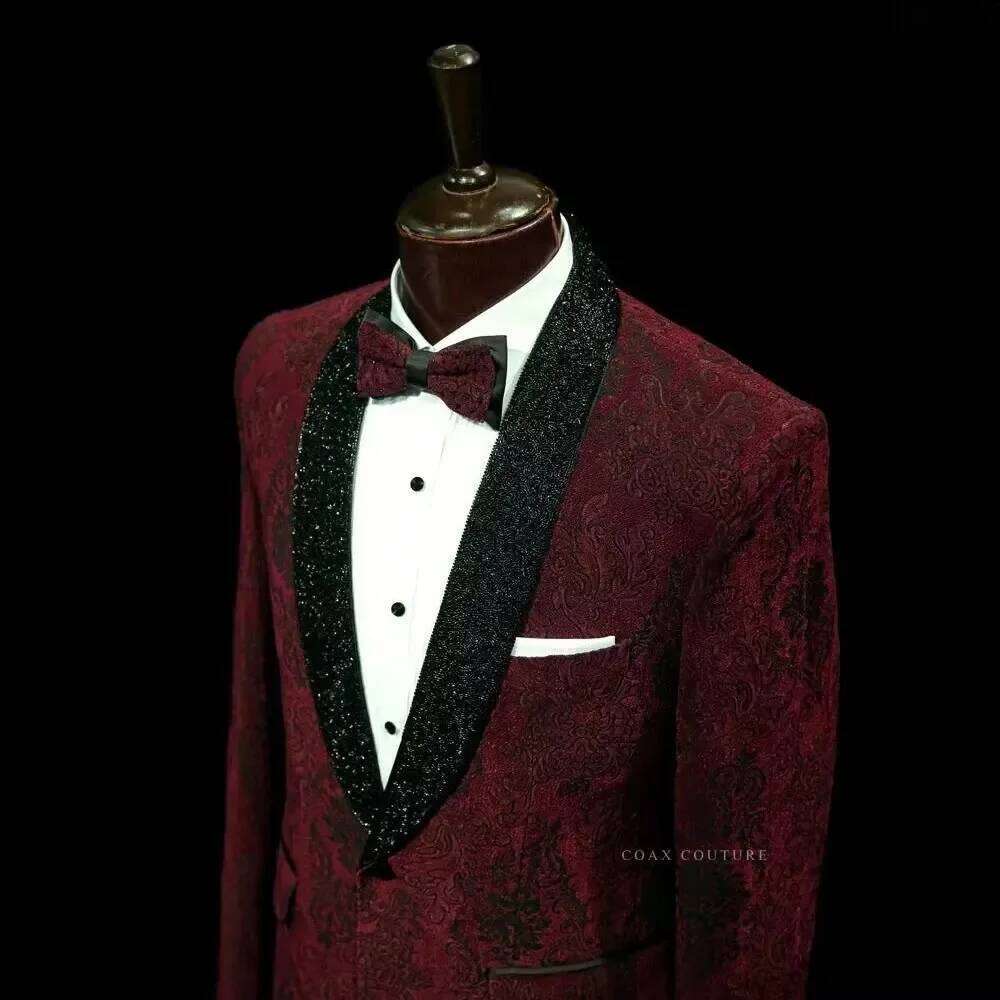 Dark Red Formal Men Suits Jacq - Men Formal Wear Red recensione e prezzo