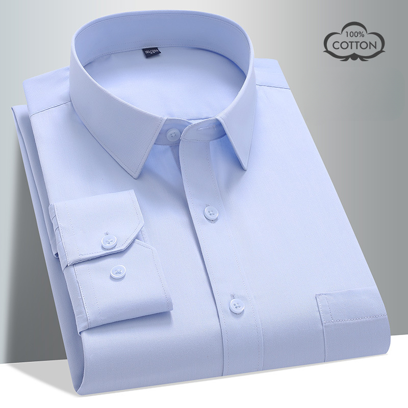 8XL 100 Cotton Long Sleeve Shi - Men Formal Office Wear Shirts recensione e prezzo