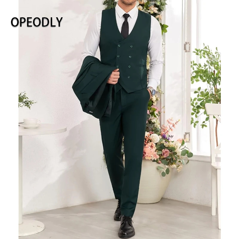 OPEODLY Men 3 Piece Suit Slim  - Men Formal Wear For Dinner recensione e prezzo