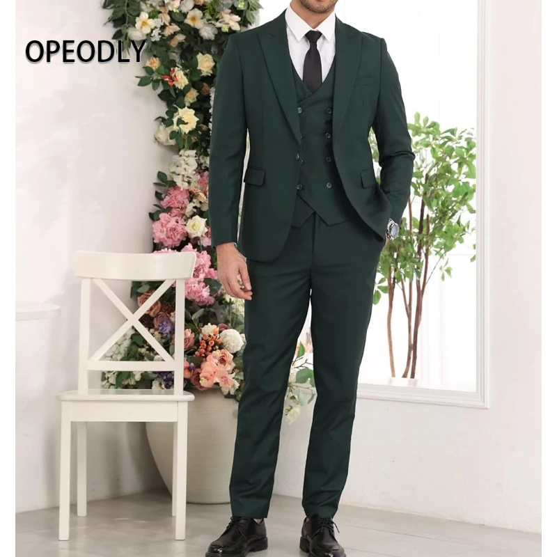 OPEODLY Men 3 Piece Suit Slim  - Men Formal Wear For Dinner recensione e prezzo
