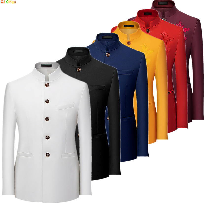 2026 Men's Chinese Style Long  - Men Formal Wear Red recensione e prezzo