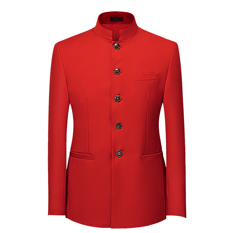 2026 Men's Chinese Style Long  - Men Formal Wear Red recensione e prezzo