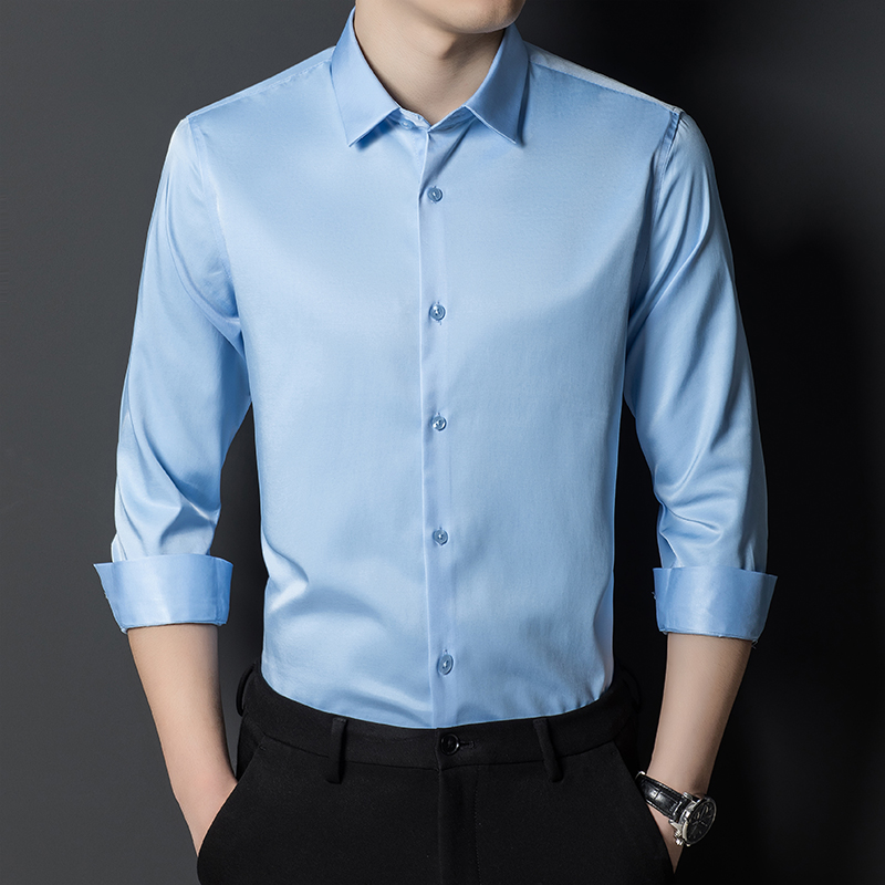 Men's Mulberry Silk Shirt Clas - Men Formal Office Wear Shirts recensione e prezzo