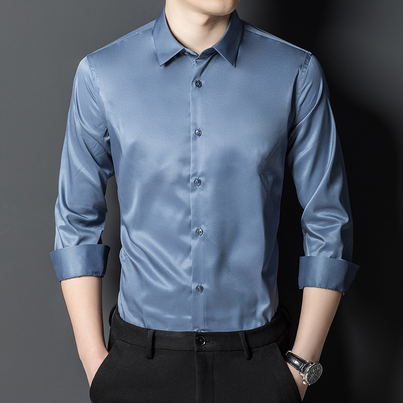 Men's Mulberry Silk Shirt Clas - Men Formal Office Wear Shirts recensione e prezzo