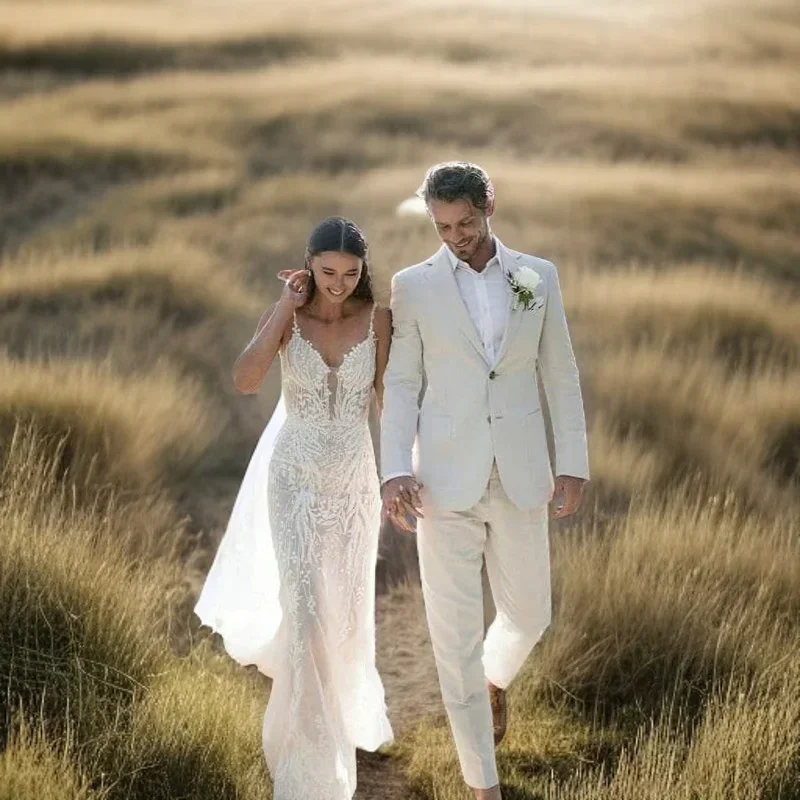 Linen Wedding Tuxedo For Men S - Men Formal Wear In Summer recensione e prezzo