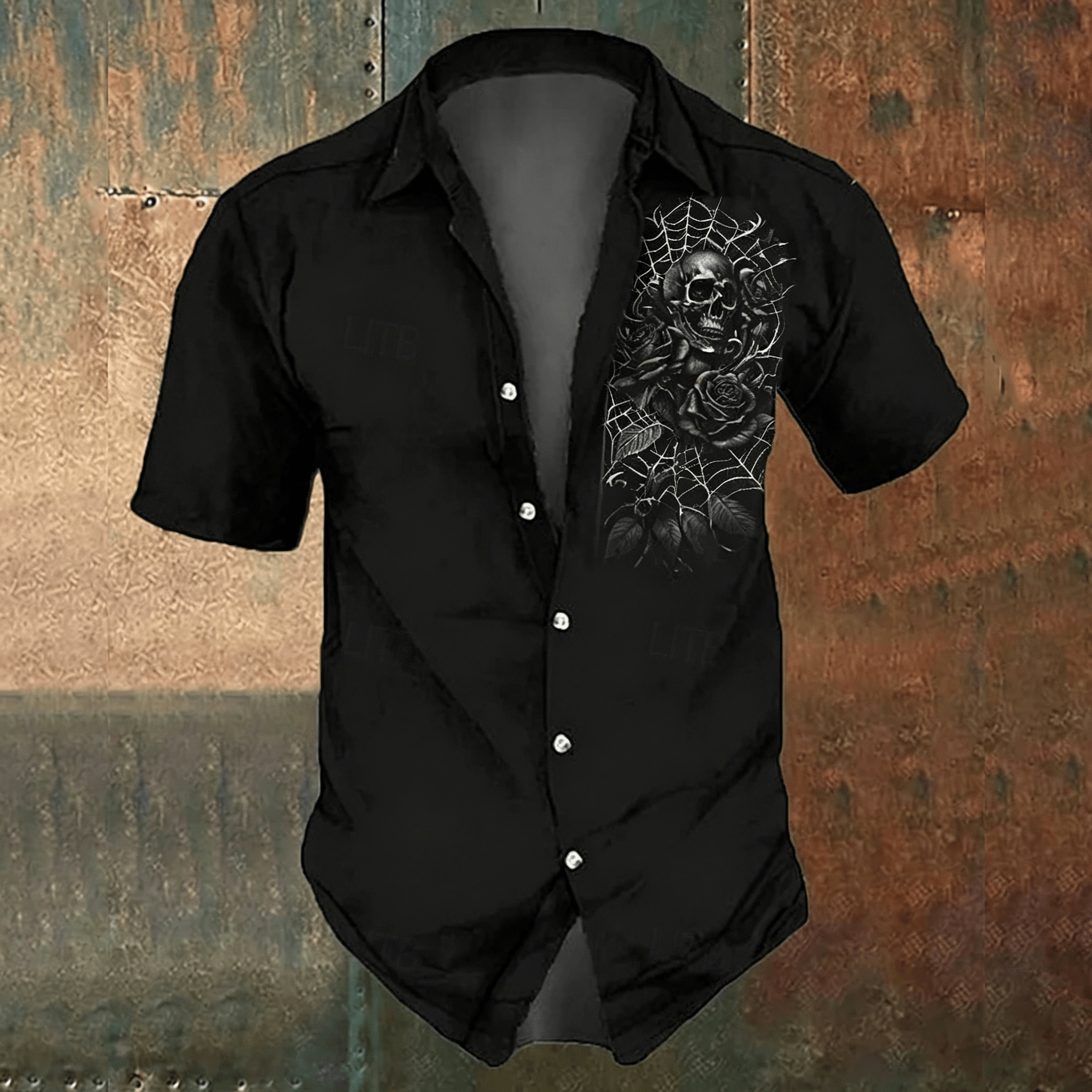 Men's Black Cross Print Casual - Men'S Gothic Formal Wear recensione e prezzo