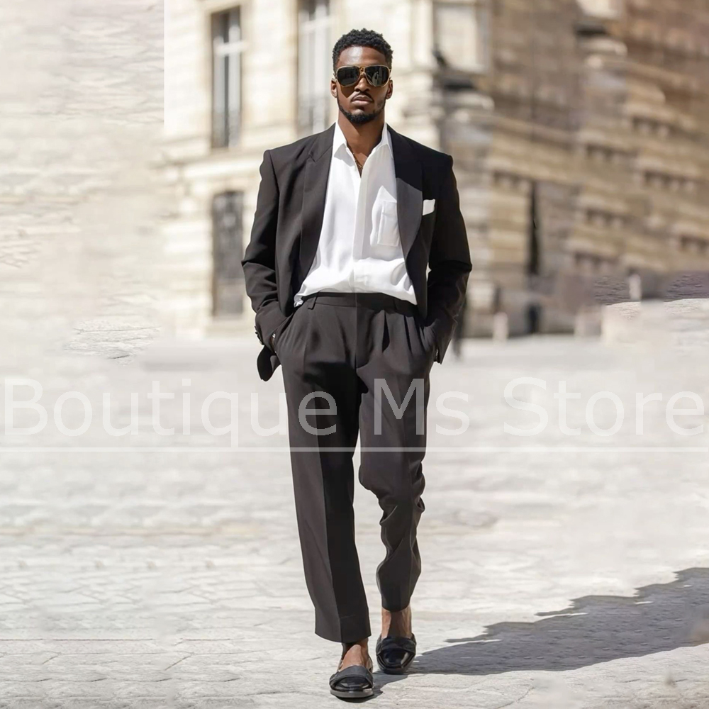 Dark Brown Men's Suit 2 Piece  - Men Formal Wear Fashion recensione e prezzo
