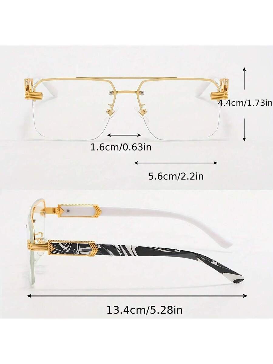 Mens Half-Frame Eyewear With T - Men Formal Wear Fashion recensione e prezzo