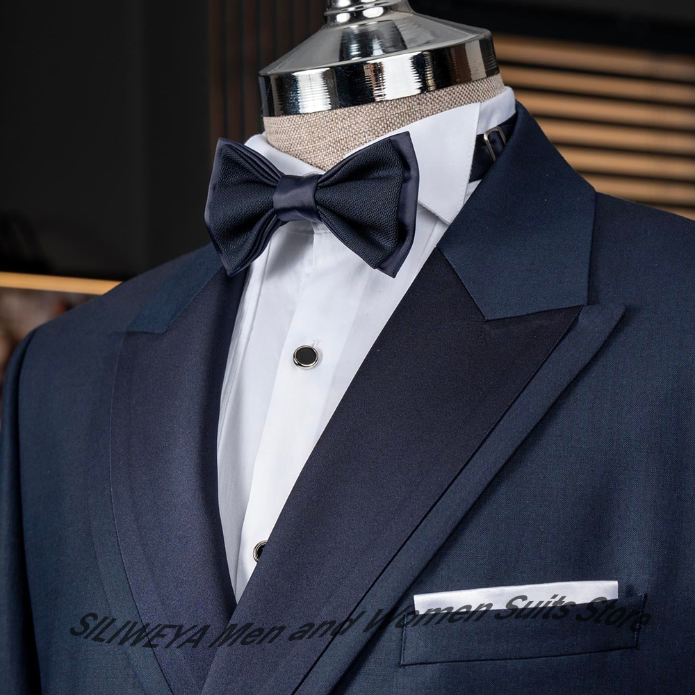 Men's Navy Blue Double Breaste - Men Formal Wear For Dinner recensione e prezzo