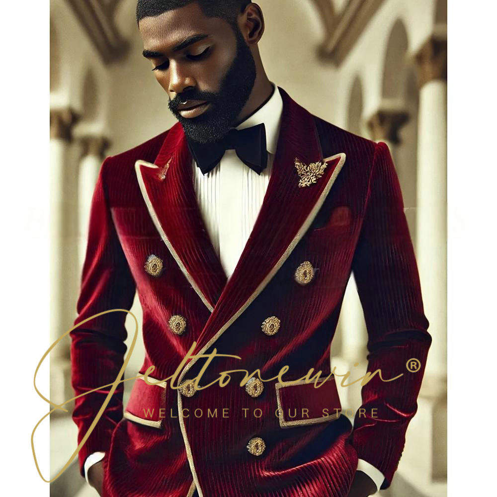 Men's Elegant Burgundy Corduro - Men Formal Wear For Dinner recensione e prezzo