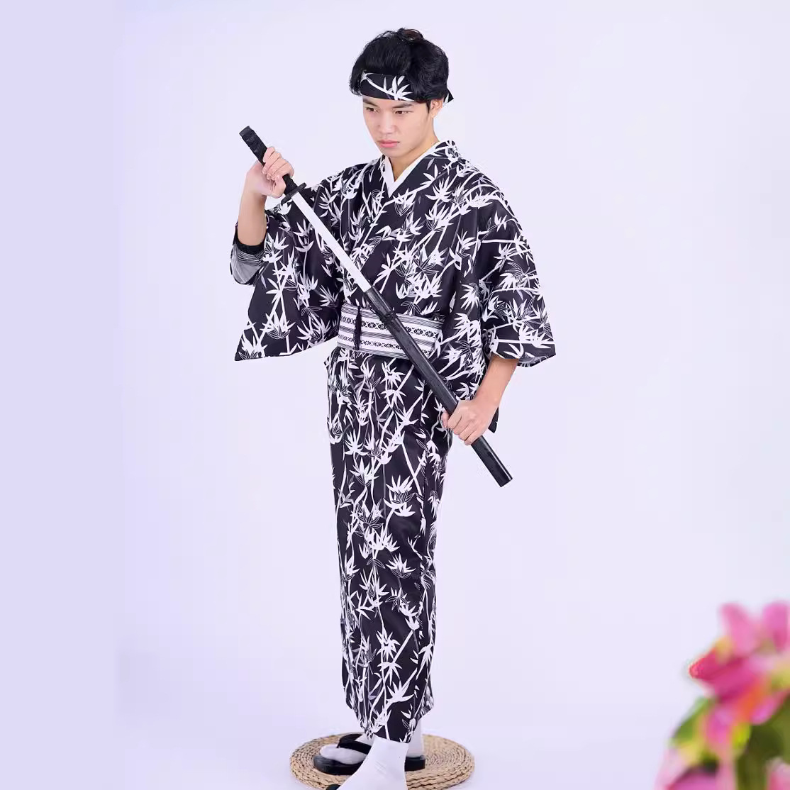 Men's Japanese Bamboo-Pattern  - Traditional Japanese Men'S Formal Wear recensione e prezzo