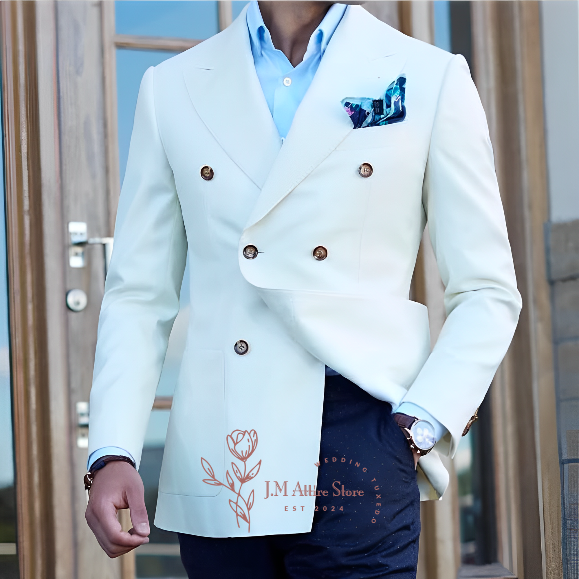 Elegant white men's suit jacke - Men Formal Wear For Dinner recensione e prezzo