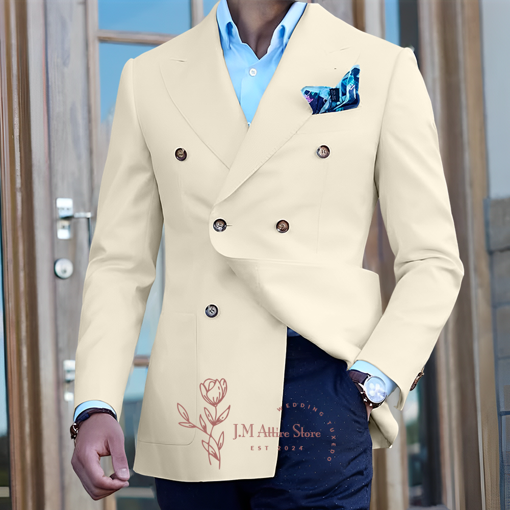 Elegant white men's suit jacke - Men Formal Wear For Dinner recensione e prezzo